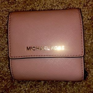 Pink/nude Michael kors wallet. Trifold